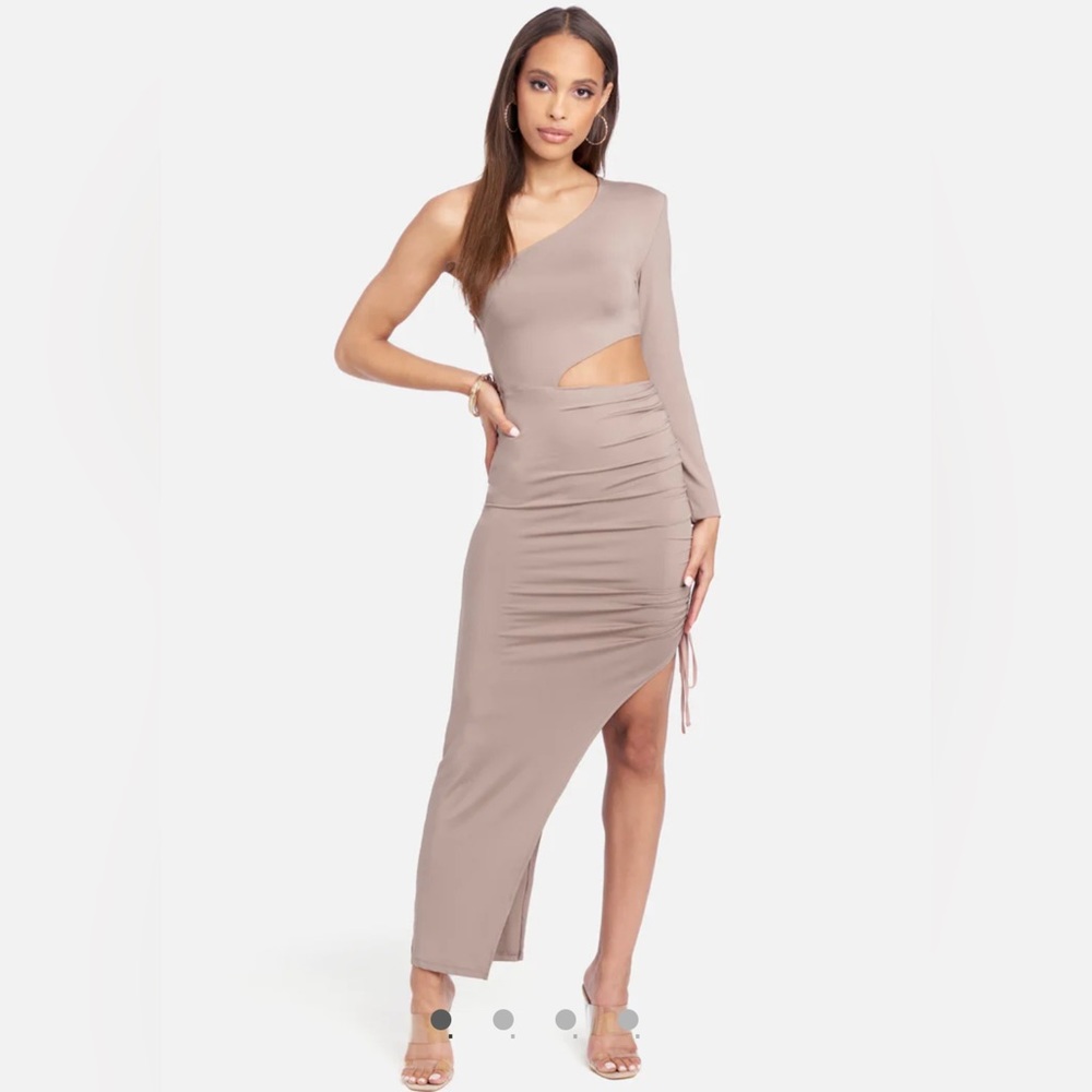 One Shoulder Cutout Gown by BEBE - Size XS